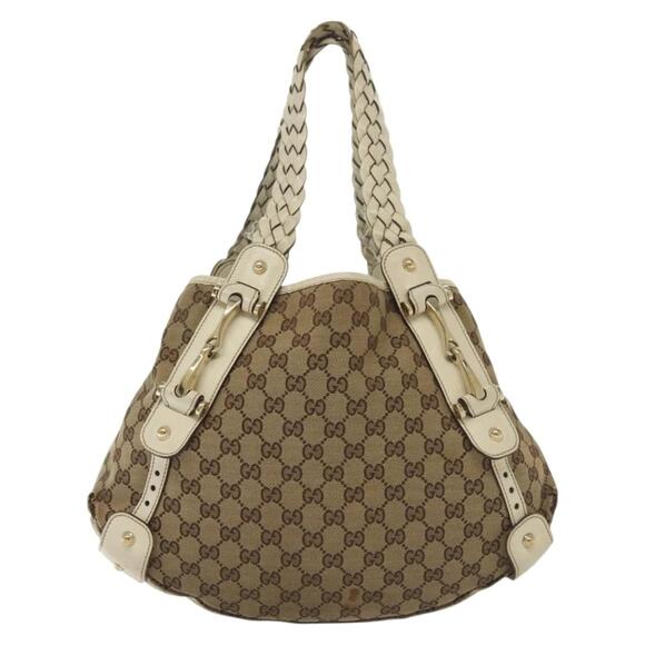 GUCCI GG Canvas Tote Bag Beige Gold - Picture 2 of 16